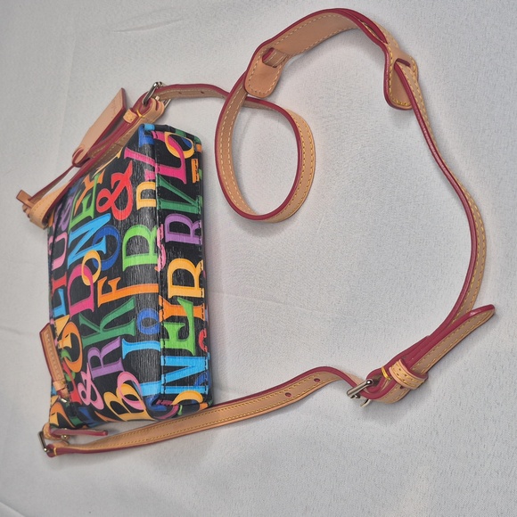 Dooney & Bourke Black Multi Colored-Print Crossbody Bag NWOT - Picture 8 of 17